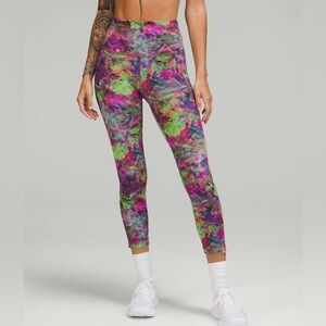 Lululemon Wunder Train High-Rise Crop 23" Vivid Floral Tone Multi - Size 14